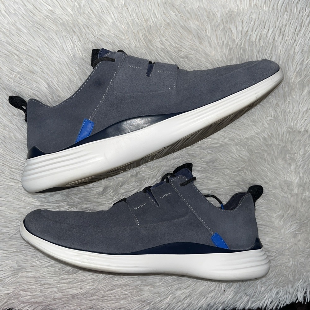 Cole Haan Grandsport Shoes Men's 13 M Blue Suede Oxford Sneakers Casual Preppy - Picture 7 of 16